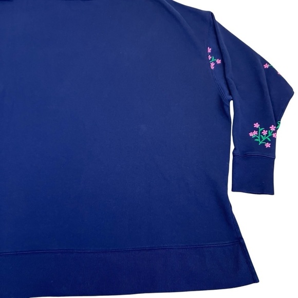 Crown & Ivy Floral Embroidered Crewneck Pullover Sweatshirt Relaxed Boho Sz XXL - Picture 10 of 16